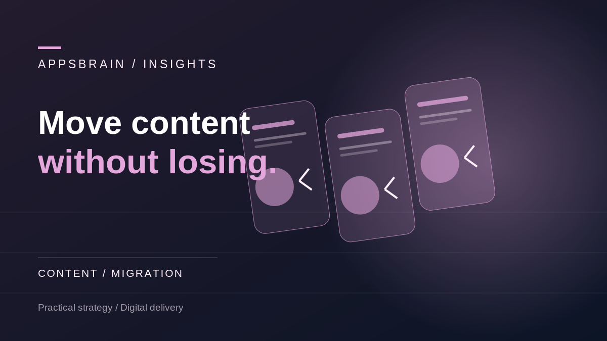 Layered content database and redirect mapping visualization for a CMS migration plan