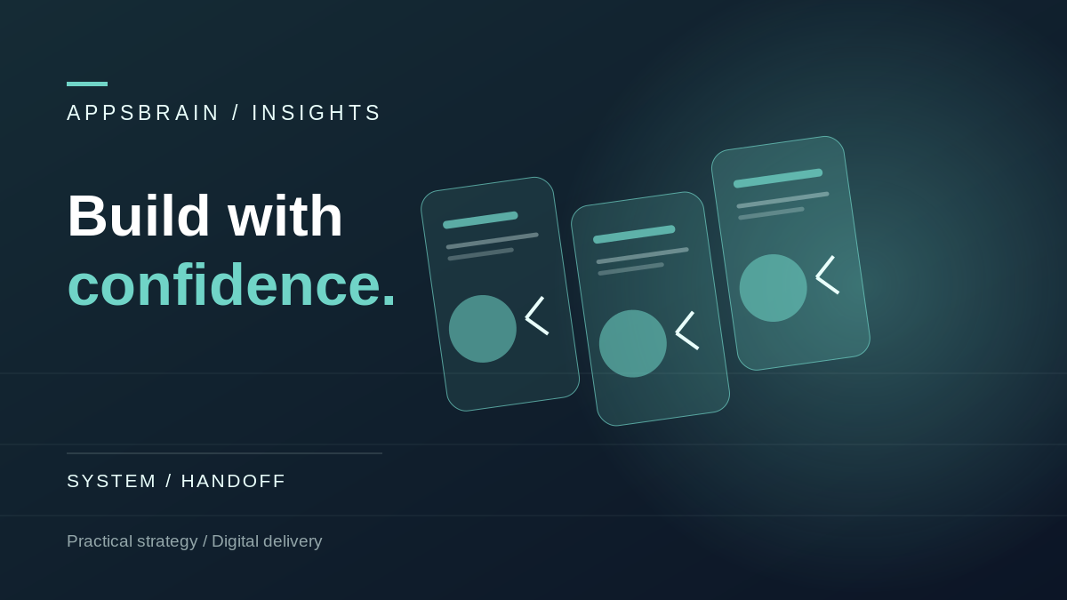 Editorial design-system illustration with component variants and responsive device frames