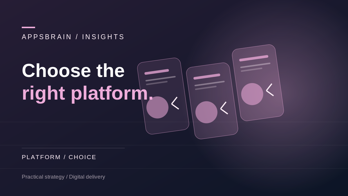 Three device modes visualizing responsive web PWA and native mobile application experiences